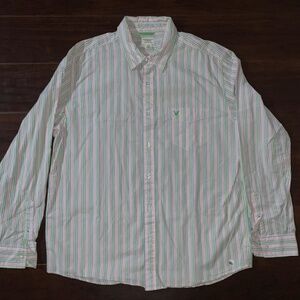 American Eagle Striped Long Sleeve Button Down Shirt Size XL